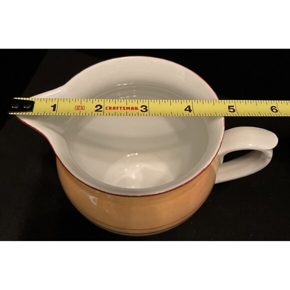 Vintage 1930s Union K Czech Lusterware Striped Art Deco Pitcher 1/2 Liter - Picture 12 of 13